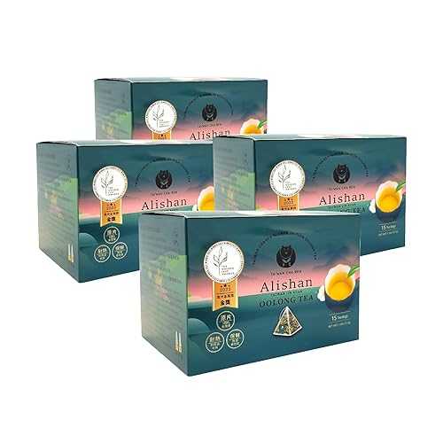 TAIWAN CHA REN Award Winning - Taiwan Alishan Jin Xuan Oolong Tea Pyramid Tea Bag 5.3薬局衡オンス, 2.5g x 15 bags x 4 box
