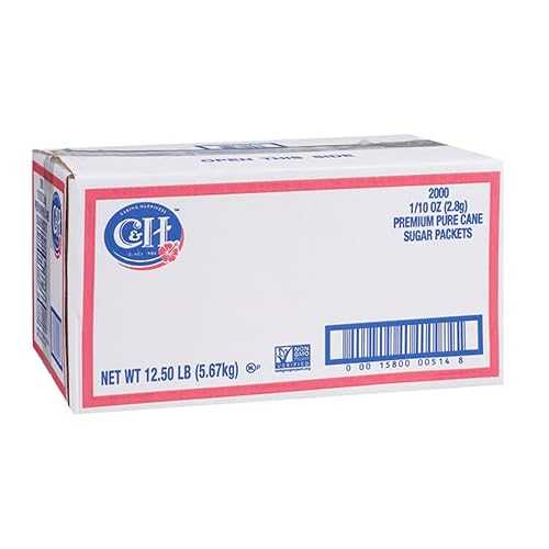 C\u0026H Sugar Packets, 0.1 Ounce (Pack of 2000)