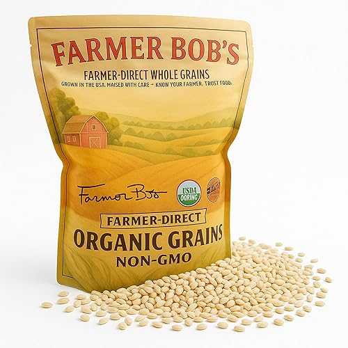 Farmer Bob\u0027s Whole Barley (with Hull) - USDA Organic, Non-GMO, Farmer Direct - Grown インチ US - Ideal for Barley Tea, Barley Grain, Barley Grass Juice Powder Organic Needs 5重量ポンド Bulk Bag