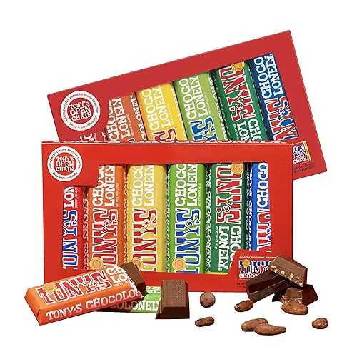 Tony s Chocolonely Belgian Milk Chocolate Candy Bar With Caramel \u0026 Sea Salt, Chocolate Bars for Snacks, Party Favors, or Gifts, 32% Cacao, Made From Quality Fairtrade Cocoa, 20 Bars, 1.66 Oz Each
