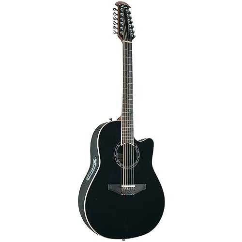 Ovation Standard Balladeer 2751AX 12-string Acoustic-electric Guitar, Black