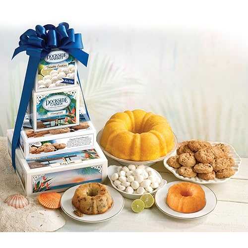 Dockside Market Direct From The Florida Keys Tropical Tower. A Gift Including Key Lime, Banana \u0026 Orange Cakes, Coconut and Key Lime Cookies. All Wrapped Up With A Bow