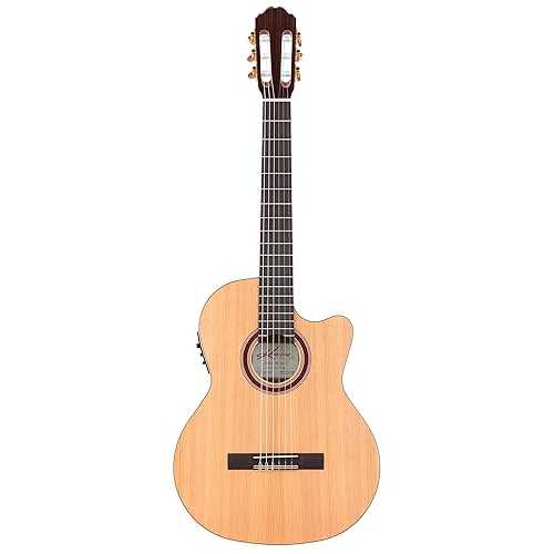 Kremona R65CWC Nylon-String Acoustic-Electric Guitar Handmade インチ Europe Padded Gig Bag Included