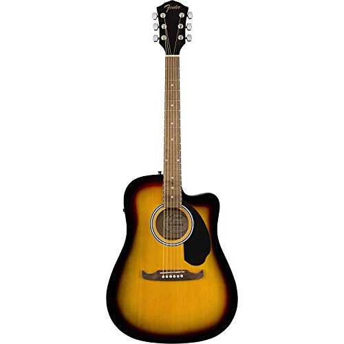 Fender FA-125CE Dreadnought Acoustic Electric Guitar, with 2-Year Warranty, Sunburst