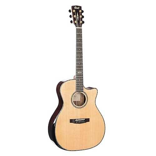 Cort Grand Regal Series Acoustic-Electric Guitar, Natural Glossy (GAPFBEVELNAT)