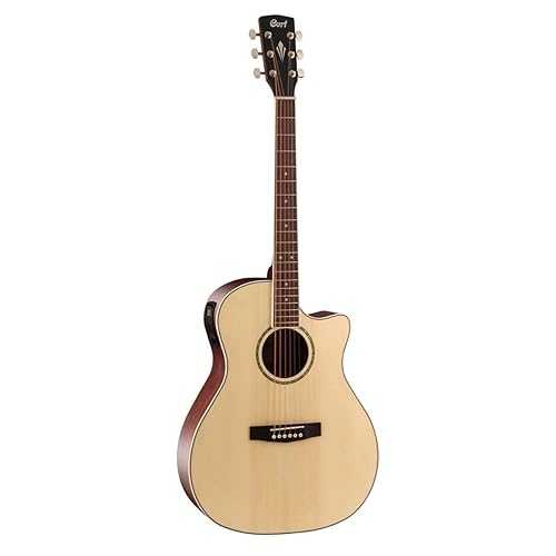 Cort GAMEDXOP Grand Regal Acoustic Electric Cutaway Guitar, Open Pore