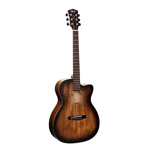 Cort Core Series OC Mahogany Acoustic-Electric Guitar. Open Pore Black Burst