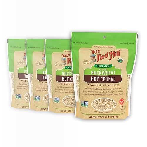Bob\u0027s Red Mill Organic Gluten Free Creamy Buckwheat Hot Cereal, 18薬局衡オンス (Pack of 4) - Non GMO, Whole Grain, Vegan, Kosher