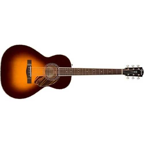 Fender Paramount なおなお書き-220E Parlor Acoustic Guitar, with 2-Year Warranty, 3-Color Vintage Sunburst, with Case