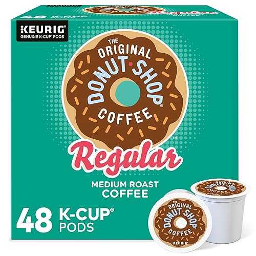 The Original Donut Shop, Regular, Single-Serve Keurig K-Cup Pods, Medium Roast Coffee, 48 Count (2 Boxes of 24 Pods)