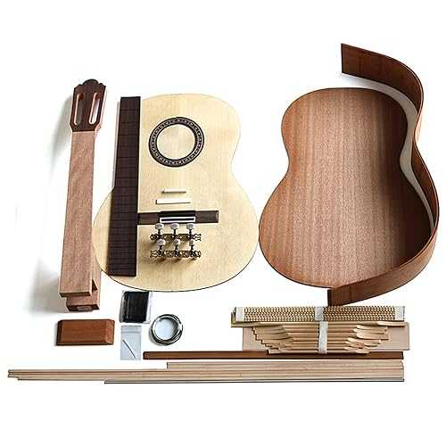 Classical 39-inch Peach Core Back and Side Spruce Spanish Folk Guitar Full Set of Combination Production Materials Unfinished Guitar Body (Color : 1)