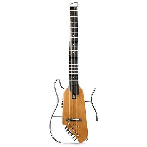 BailingDS Electric Guitars Beginner Kit Guitar for Travel - Portable Ultra-Light and Quiet Performance Headless Acoustic-Electric Guitar, Mahogany Body with Removable Frames, Gig Bag, and Accessories Sunburst