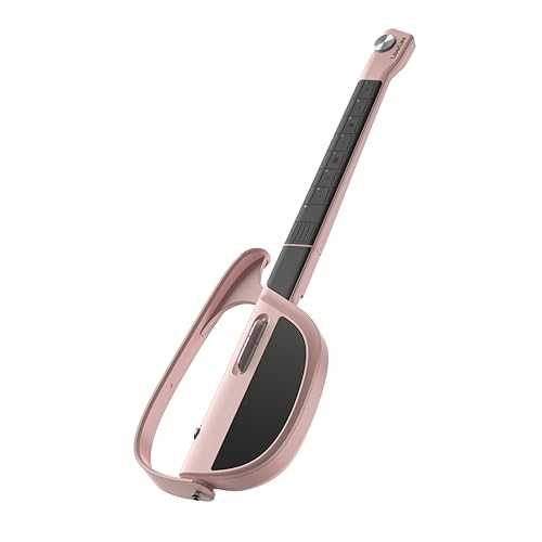 LiberLive C1 Stringless Smart Guitar, Foldable Travel Backing Guitarra, Chord Generator, App Interactive Chord Sheets, Built-インチ Drum Machine \u0026 Bassline for One-Man Band, For Adults \u0026 Teens (Pink)