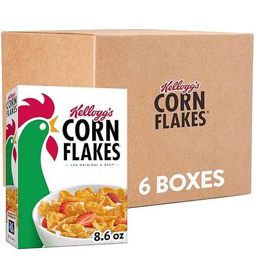 Kellogg\u0027s Corn Flakes Breakfast Cereal, Kids Cereal, Family Breakfast (6 Boxes)