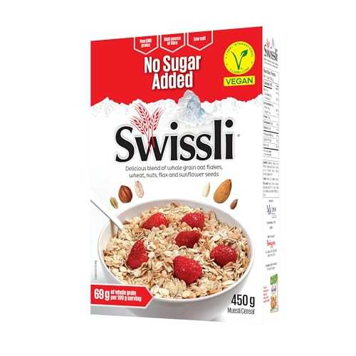 Swissli Muesli Zero Sugar Added Muesli with Nuts \u0026 Seeds - 450g - Pack of 32 - VEGAN - NON GMO