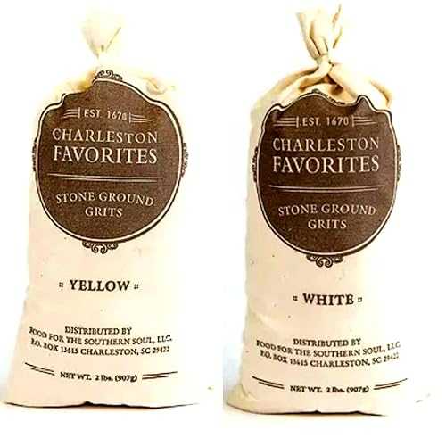 Generic Charleston Favorites Stone Ground Grits, Yellow and White Variety Pack, 2 重量ポンド Each, Est. 1670
