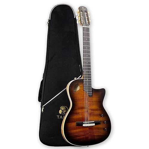 TARIO Silent Classical Guitar, Solid Flame Mahogany top Solid Mahogany Body, 22 Frets, Rosewood Fingerboard