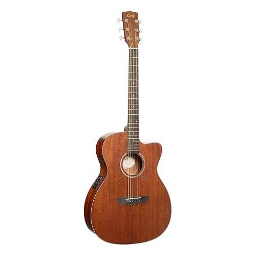 Cort L60MCEOP Luce 60 Mahogany Solid Top Acoustic Electric Guitar, Open Pore