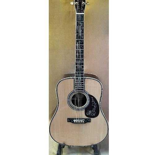 Generic Acoustic Electric Guitar 6-String Full-Size Dreadnought with Ebony Fretboard \u0026 Flower Inlay Custom Wood Body Acoustic-Electric Guitar for Stage, Recording \u0026 Home Practice