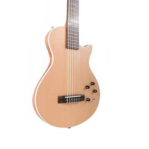 generic Portable Silent Electric Guitar with Nylon Strings \u0026 Multiple Sound Effects Lightweight Travel Guitar with Bag for Quiet Practice, Folk \u0026 Classical Playing, Beginners Training, Home Studio