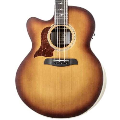Sawtooth Acoustic Guitar Jumbo Cutaway 24 Fret Acoustic Electric Guitar with Red Cedar Top and Australian Blackwood Back and Sides and Arm Rest (Left)