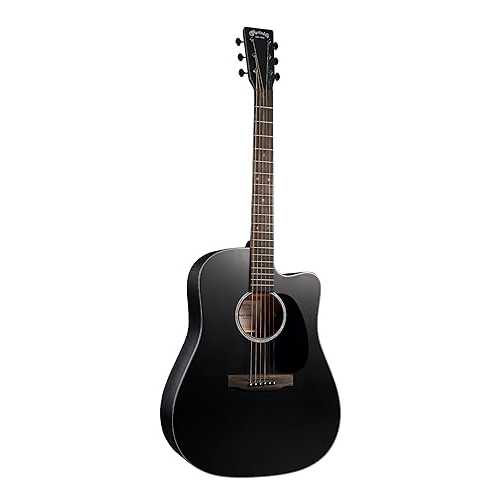 Martin DC-10E Modern Black Road Series Acoustic-Electric Guitar Spruce Top \u0026 Sapele / Satin Finish / E1 Electronics with Built-In Tuner / Softshell Case Included (Right)