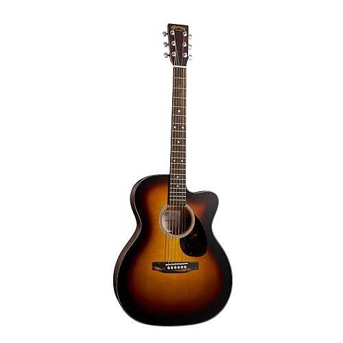 Martin OMC-10E Modern Burst Road Series Acoustic-Electric Guitar 1935 Sunburst Spruce Top \u0026 Sapele / Satin Finish / E1 Electronics with Built-In Tuner / Softshell Case Included (Right)