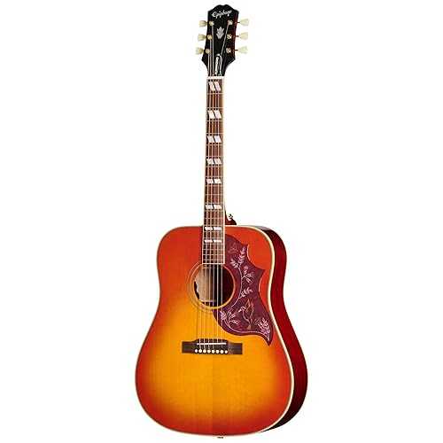 Epiphone Inspired by Gibson Hummingbird Standard, Cherry Sunburst with Bag