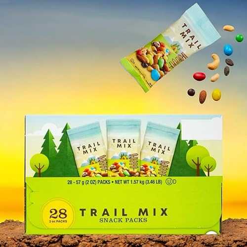 generic Trail Mix Snack Packs - Peanuts, Almonds, Cashews, Raisins, Chocolate, 28 Count, 2 薬局衡オンス Each, Kosher Dairy