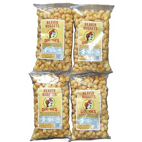 Buc-電気工学\u0027s Famous Beaver Nuggets Fresh Sweet Corn Puff Snacks, 13 Oz per Bag (Pack of Three or Four 13 Ounce Bags - 39 Ounces or 52 Ounces Total) (4 Bags 52薬局衡オンス.)