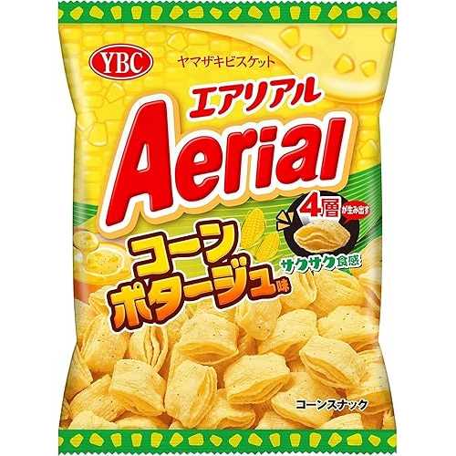 JP YBC Aerial Corn Snack Corn Potage Flavor 65g (Pack of 10), Japanese Crispy Corn Snacks, MADE IN JAPAN, Limited Stock