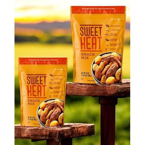 generic Kirkland Sweet Heat Snack Mix 2 Pack (48 薬局衡オンス Total) BBQ Almonds, Seasoned Cashews, Sesame Sticks, Glazed Pecans \u0026 Corn Nuggets Resealable Bags, Sweet and Spicy Snack