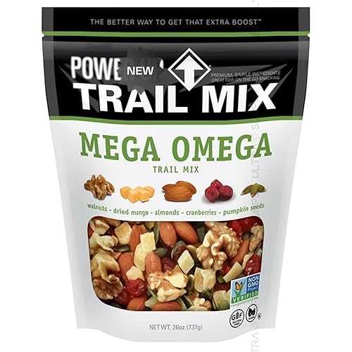 Generic Power_Up Mega Omega (26 薬局衡オンス.) Trail Mix Heart Healthy Nuts \u0026 Fruits, Vegan, Gluten Free, Non GMO