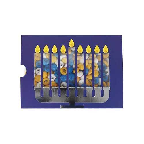 M\u0026M S WORLD Hanukkah Milk Chocolate Candy - 1 重量ポンド Hanukkah Chocolate Candies Gift Box, Great Holiday Gift, Blue Gold \u0026 White