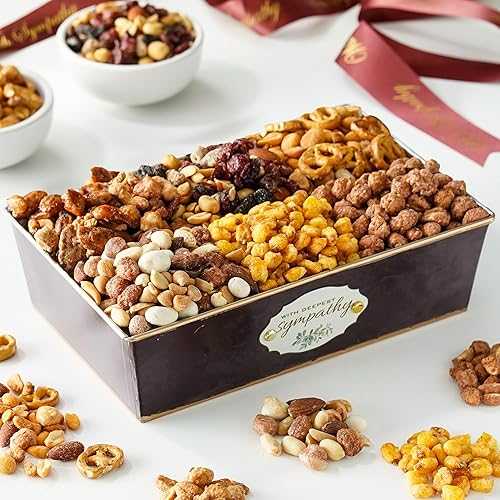 Broadway Basketeers Sympathy Nuts Gift Basket Premium Gourmet Roasted Nut Tray for Condolence \u0026 Bereavement Sympathy Gifts Basket for Offices, Teams, Clients \u0026 Colleagues, Kosher
