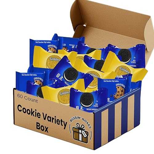 Cookie Variety Pack 60 Count Snack Box with Individually Wrapped Cookies Bulk Assortment for School, Office, Gifting, and Care Packages Assembled by Bussin Boxes