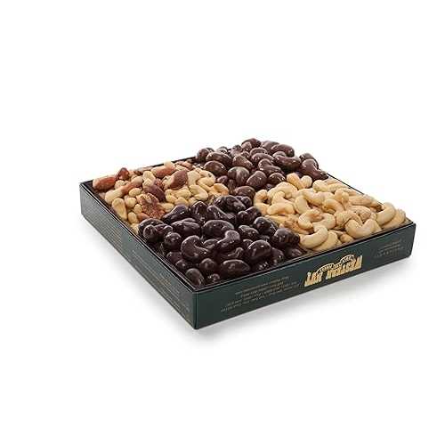 WESTER NUT Western Nut Company Forest Gold Gift Box, Variety of Nut Collections, Seasonal Gift Wrap Boxes, 2LB Square Gift Box (Gift #12 Half \u0026 Half)
