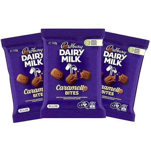 ZAYKIR Cadbary Chocolate Bites Bulky Pack Candy for Parties \u0026 Gifts (Caramell - 3 Pack)