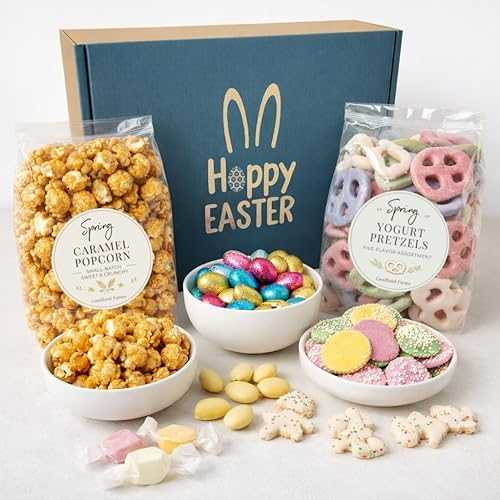 Spring Treats Easter Gift Box by Goodland Farms Easter Basket Care Package with Sweet \u0026 Crunchy Spring Candy \u0026 Snacks
