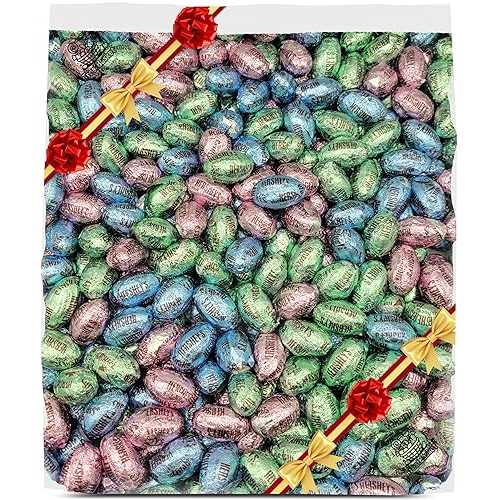TREATBASKET Milk Chocolate Eggs 1 重量ポンド Bulk Gift Bag Individually Wrapped Pastel Foil \u0026 Candy Coated Spring Treats Perfect for Easter Baskets