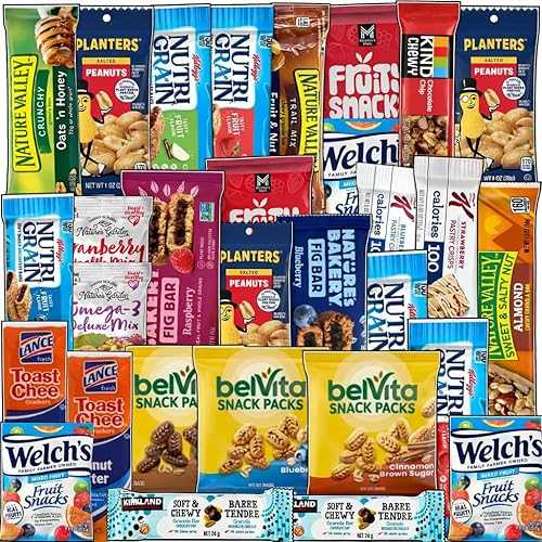Yummey Snack Variety Box for Adults and Kids - Assortment of Granola Bars, Nut Mixes, Fruit Snacks, and Crackers for Families, Office, Care Package, Military, Gifts, Travel (30 Count)