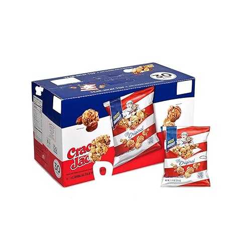 Generic Cracker Jacks Bulk Caramel Popcorn and Peanut Snack Packs 30 Count 1.25 薬局衡オンス. Individually Wrapped Sweet and Salty Popcorn Bags Bulk Snack Box Assembled