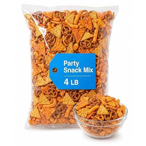 Triplenet Pricing Party Snack Mix with BBQ Corn Chips, Cheese Curls \u0026 Tortilla Chips, 4 重量ポンド