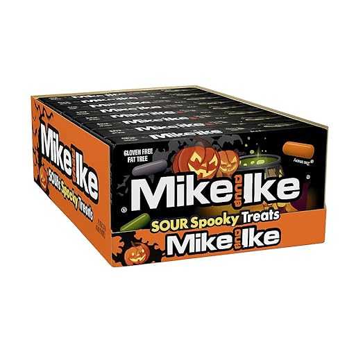 Generic Mike and Ike Halloween Sour Spooky Treats (Case of 12) Bundle Bulk Halloween Candy Variety Pack Theater Box Chewy Sour Gummies Fruit Candy for Party Favor, Pinata Filler and Movie Night 4.25 薬局衡オンス