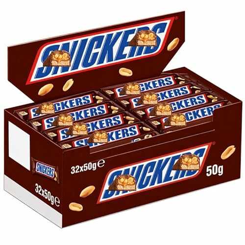 ZAYKIR SNICKARS Full Size Bulk Milk Chocolate Candy Bars, 50g Bar, 32 コンピュータ断層撮影法 Box