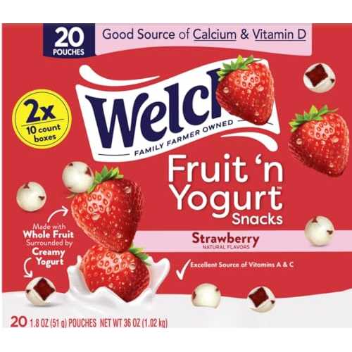 Generic Fruit \u0027n Yogurt, Fruits Snacks, Strawberry, 1.8 薬局衡オンス, 20 コンピュータ断層撮影法