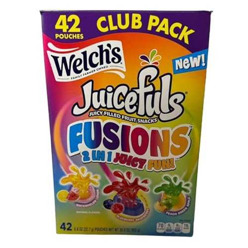 Generic Welch\u0027s Juicefuls Fusions Juicy Filled Fruit Snacks, 2 インチ 1 Flavors, 42 Pouches, 0.8 薬局衡オンス Each, Club Pack