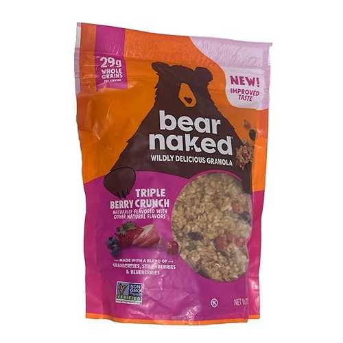 Bear Naked Fit Granola, Triple Berry Crunch, 12-Ounce Pouches (Pack of 6) by Bear Naked [Foods]