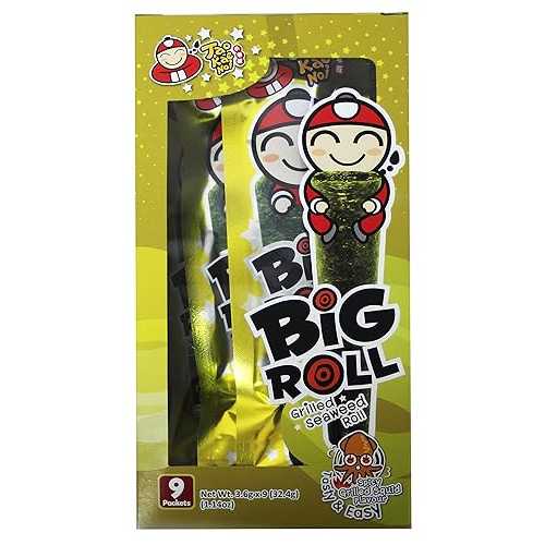 Taokenoi Grilled Seaweed Big Roll -Spicy 薬局衡オンス 1.27薬局衡オンス x3pk (Spicy Grilled Squid Flavour)