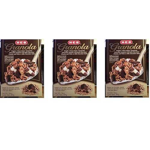 HEB Granola 14 薬局衡オンス (Triple Chocolate Granola)Pack of 3